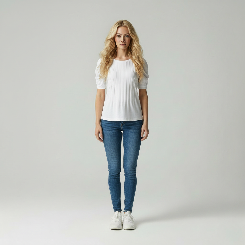 Lente Top | Vrouwen Plooien Puffmouw Shirt