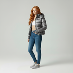 Gouden Puffer | Moderne Vrouwen Glanzende Gewatteerde Jas