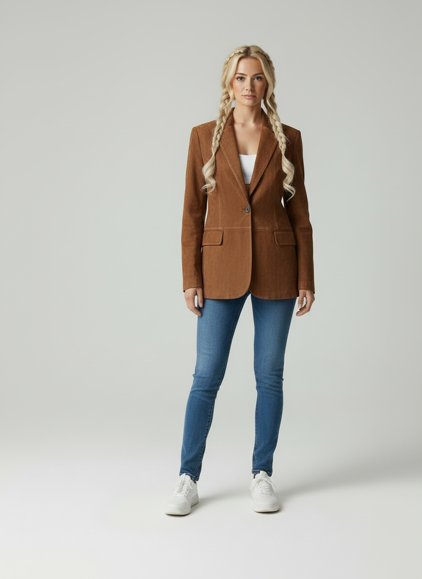 Vintage Chic | Oversized Suede Blazer