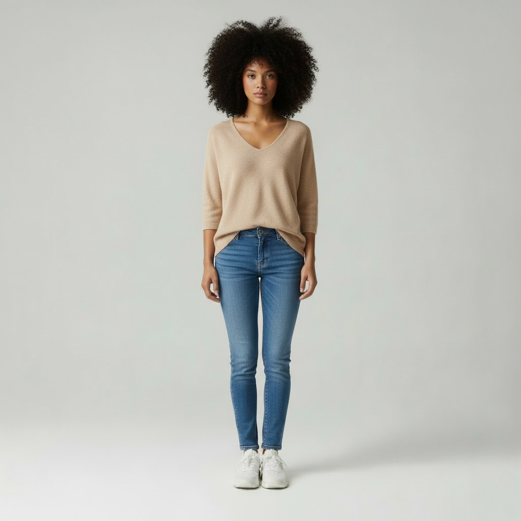 Zomerse V-Hals | Dames Ademend Gebreid Topje