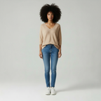 Zomerse V-Hals | Dames Ademend Gebreid Topje