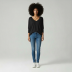 Zomerse V-Hals | Dames Ademend Gebreid Topje