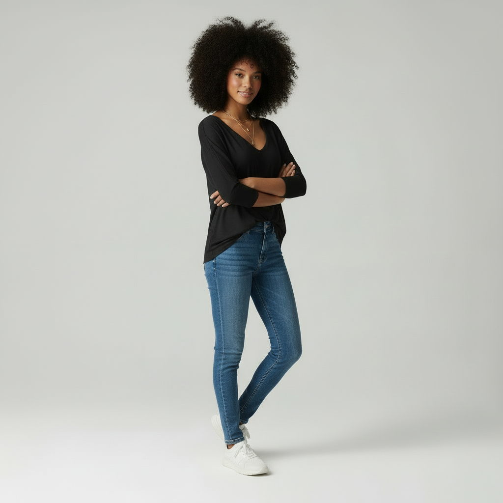 Zomerse V-Hals | Dames Ademend Gebreid Topje