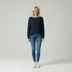 Verde | Moderne Vrouw Gebreide Trui met Boothals