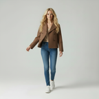 Chic Cropped | Wolblend Dubbele Rij Jas