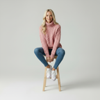 Cosy Knit | Dames relaxte kabeltrui met col