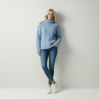 Cosy Knit | Dames relaxte kabeltrui met col